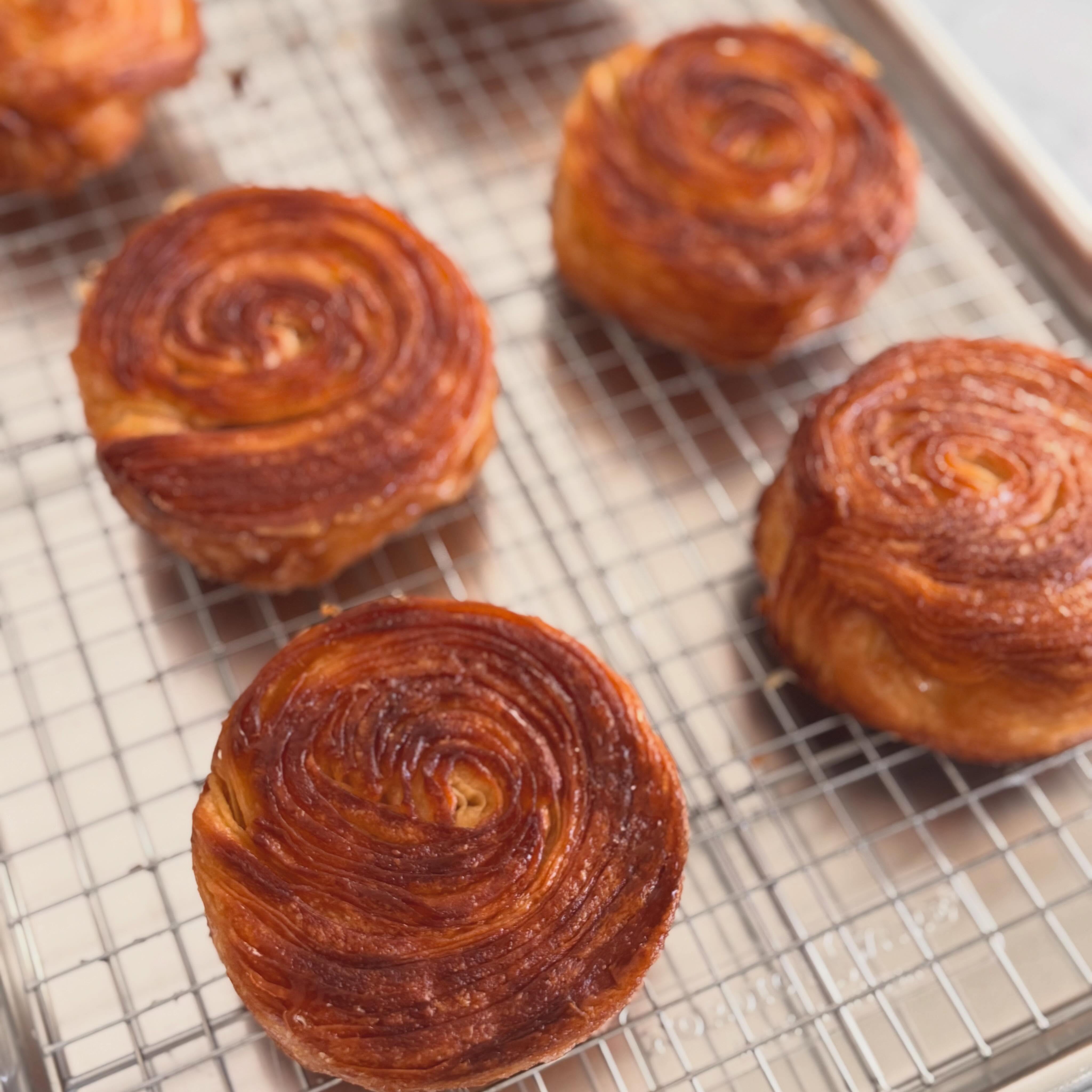 Kouign-amann on cooling rack