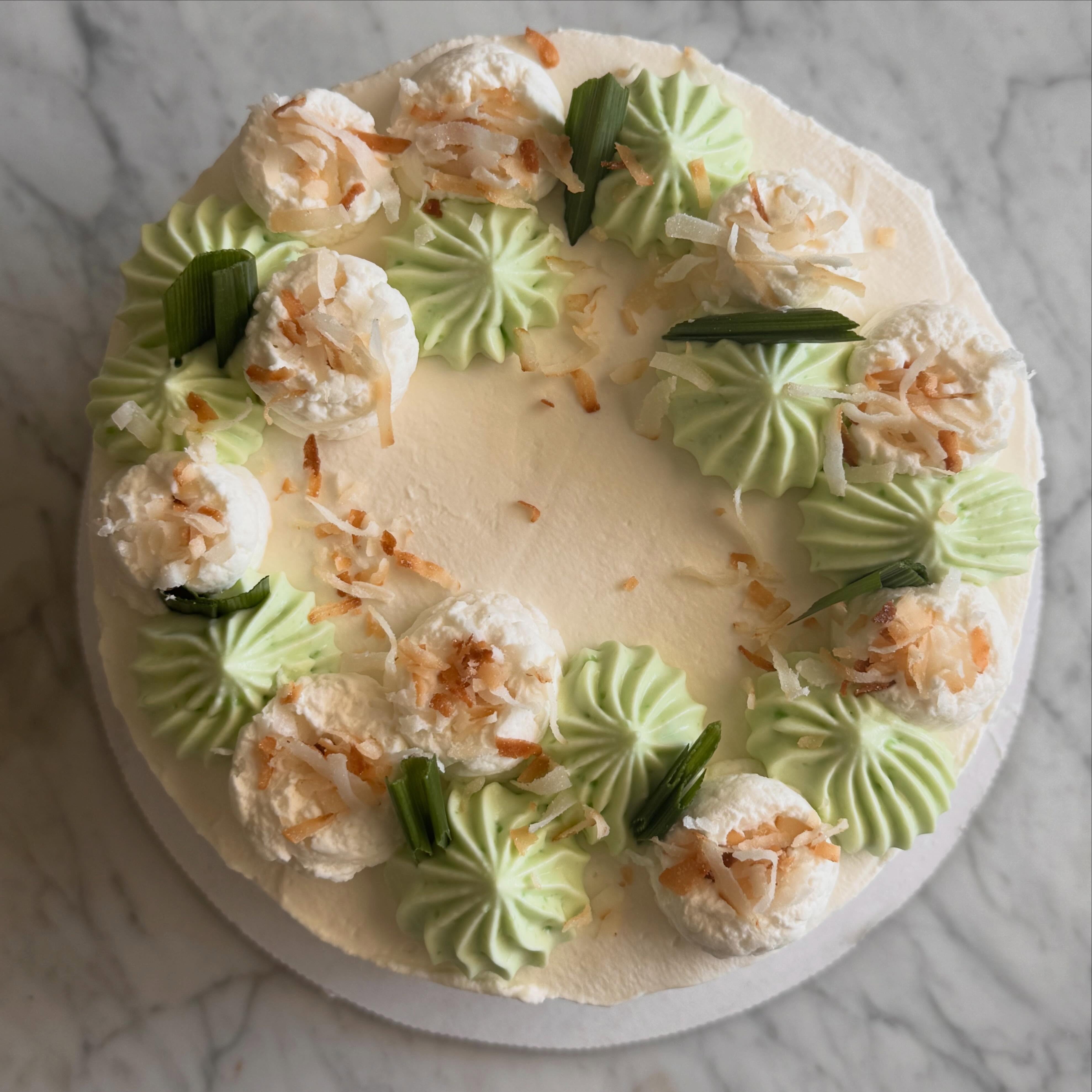 Pandan coconut cake